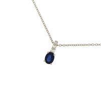 Collana Mirco Visconti Donna Girocollo Colore in Oro bianco Zaffiro 0.45 Ct AB792/Z - AB792/Z